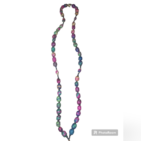 Handmade multicolor Palm Leaf rosary with multicolor Palm Leaf Gift box UGC - Picture 2 of 8